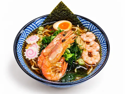 Ebi Dango Ramen con gamberone e mazzancolle