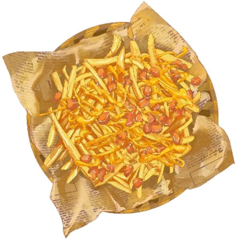 Patatine fritte con cheddar e bacon
